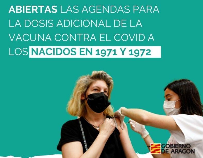 Imagen Abiertas las citas de la dosis de refuerzo contra el COVID-19 para los nacidos en 1971 y 1972